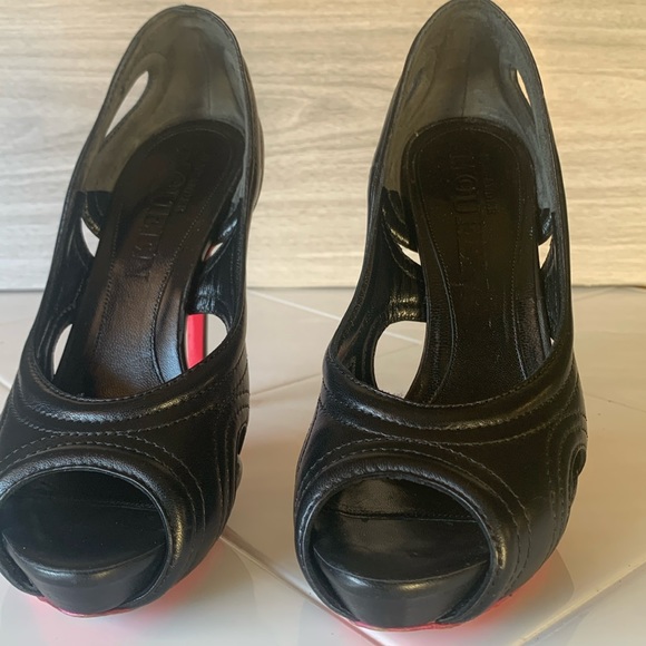 Alexander McQueen, peep toe leather heels - Picture 3 of 9